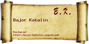 Bajor Katalin névjegykártya