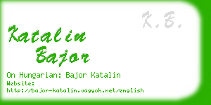 katalin bajor business card